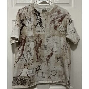 Wildwood Productions MichaelAngelo Art VINTAGE t Shirt 90's Sketch Art L